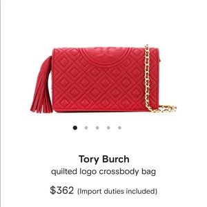 Red Tory Burch cross body. In perfect shape!